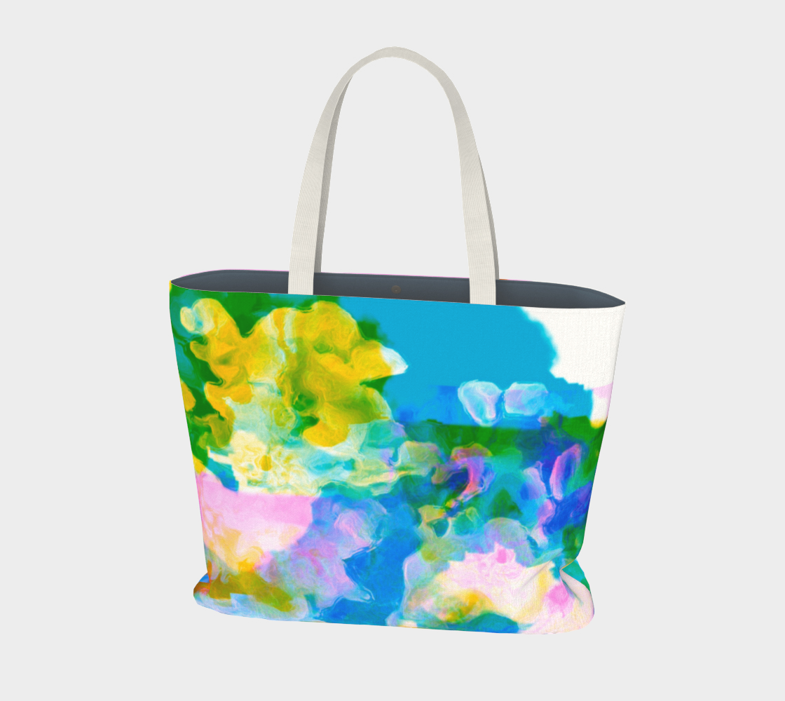 Flower Hat Market Tote