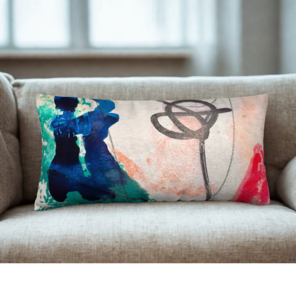 Pebble Picking At Low Tide - Throw Cushion Cover