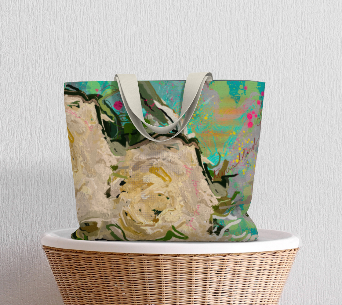 Forever Bouquet Cream Market Tote