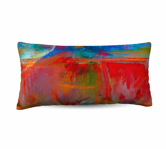 Pond At The Park Orange Abstract