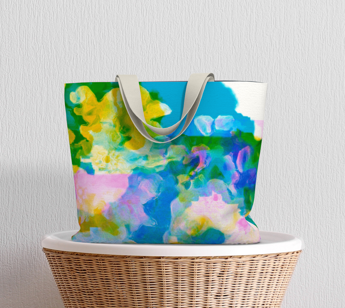 Flower Hat Market Tote