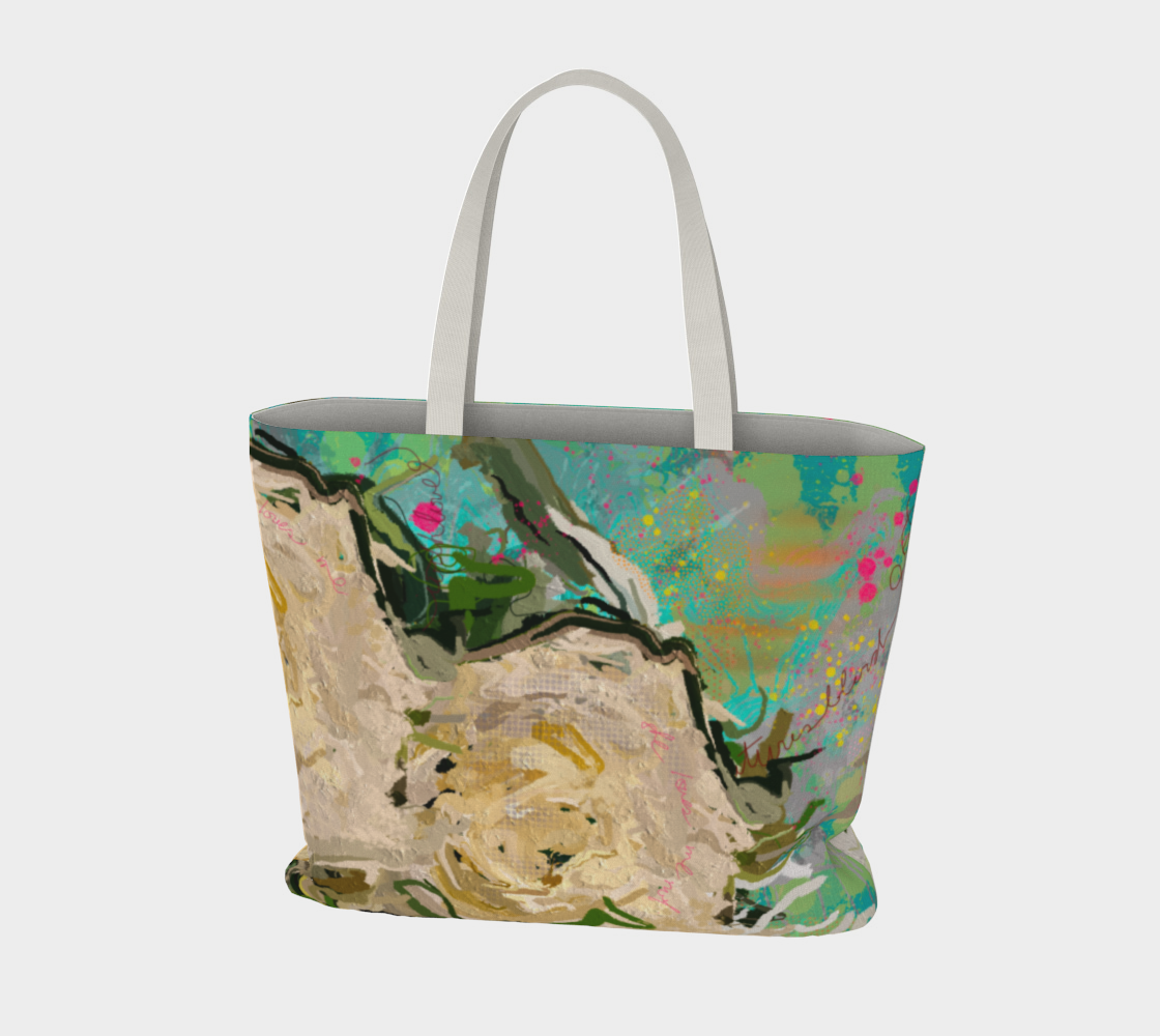 Forever Bouquet Cream Market Tote