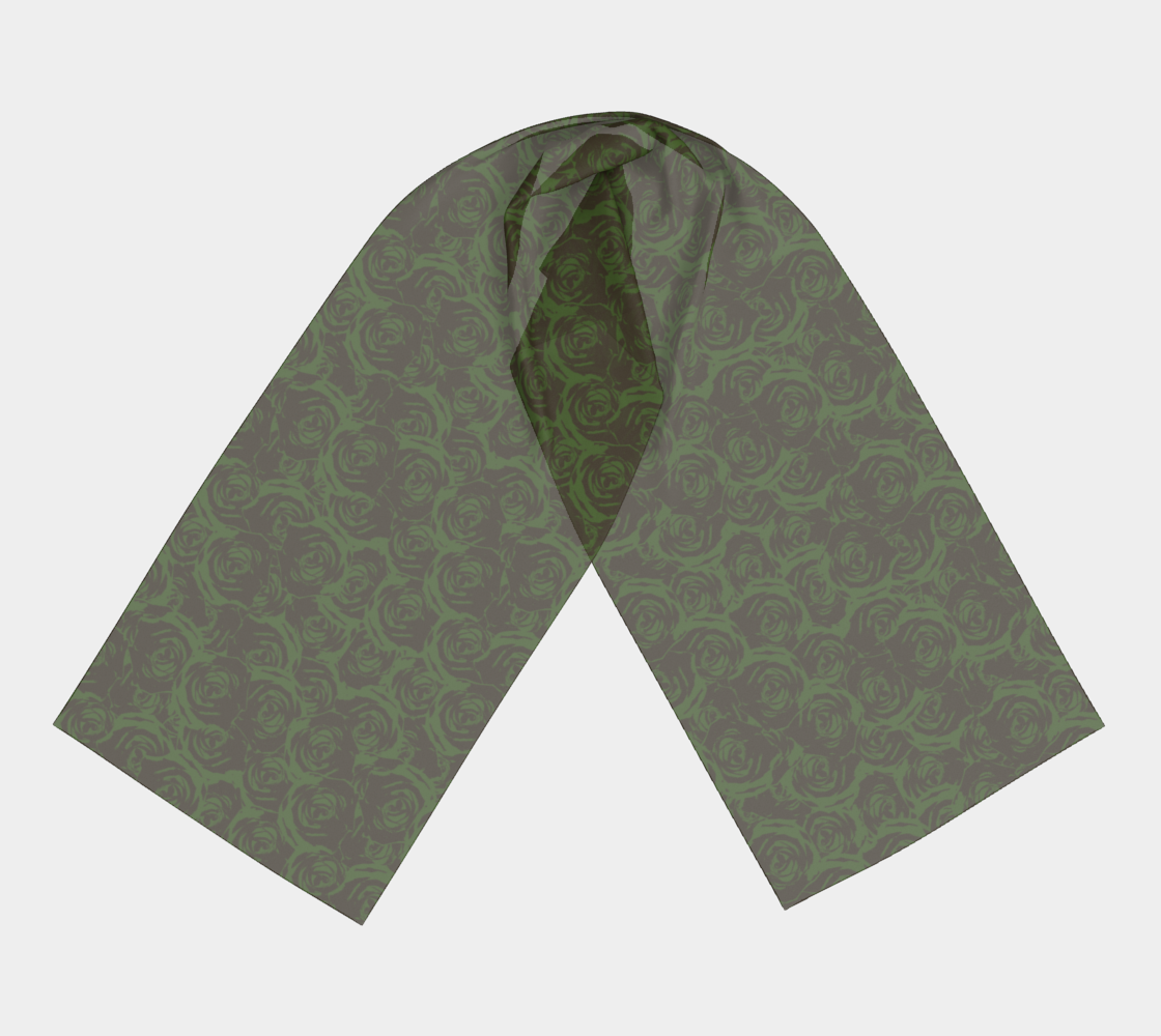 Green paper roses